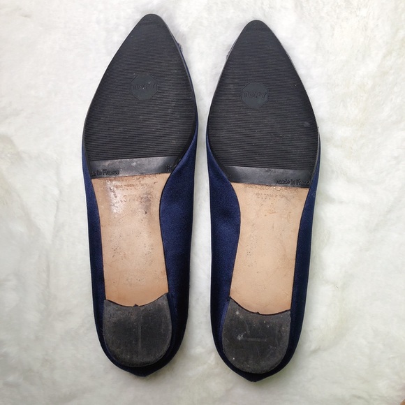 ❤️SOLD❤️Manolo Blahnik hangisi flats navy 37.5 - Picture 5 of 7